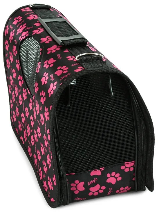 Transportná taška pre psa/mačku FURGO XL, čierno-ružová