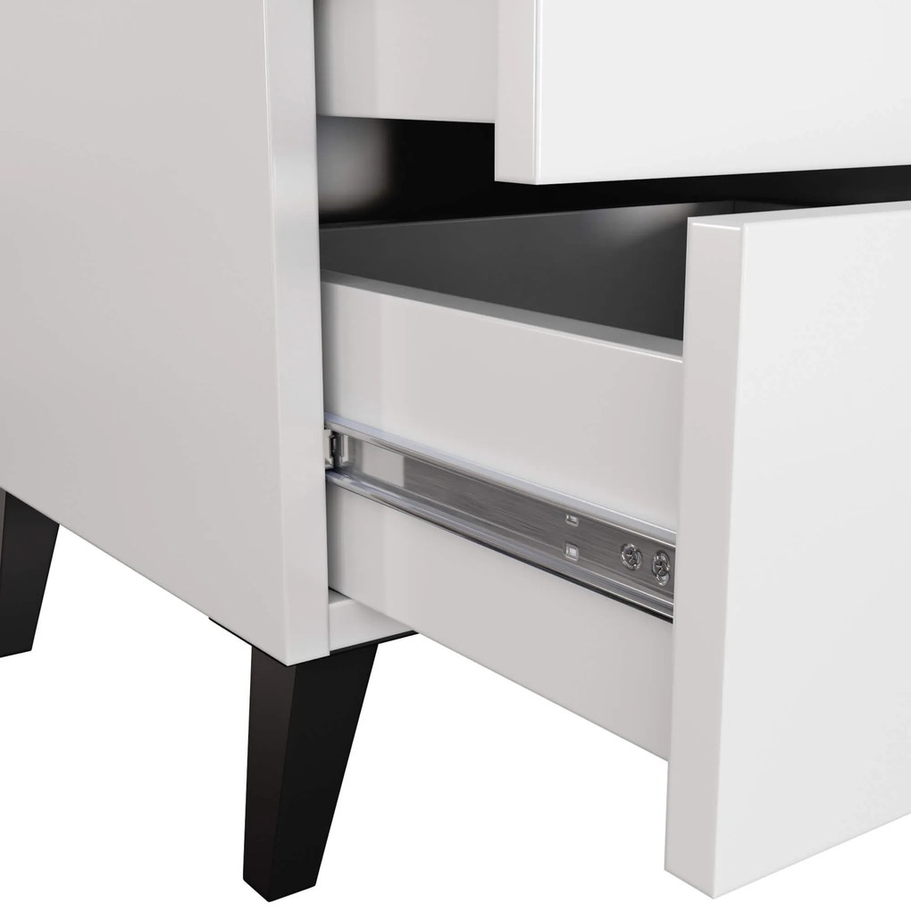 Nočný stolík MOBI K-02 biely/čierny