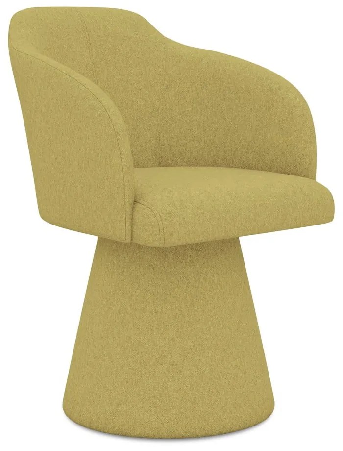 Žlté čalúnené jedálenské kreslo Kanoa – Makamii