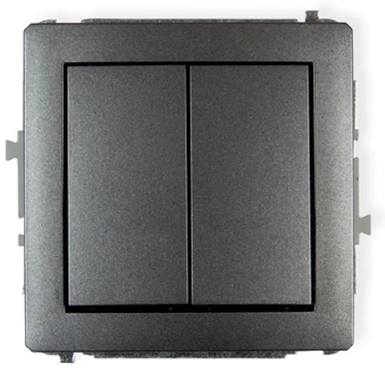 Vypínač dvojitý graphite D DWP-2