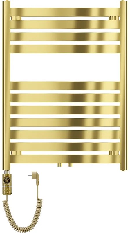 Mexen Uran, elektrické vykurovacie teleso 800x600 mm + vykurovacia tyč 300 W, zlatá lesklá, W105-0800-600-2300-50