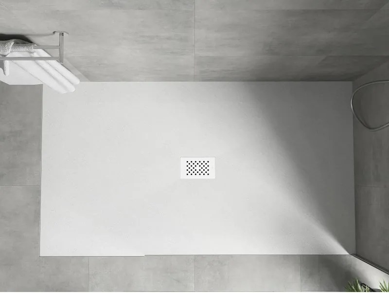 Mexen Hugo, obdĺžniková sprchová vanička SMC 160 x 100 cm, biela, biela krytka, 42101016-W