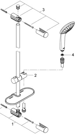 GROHE 27231001 - Sprchový set EUPHORIA 600 mm lesklý chróm