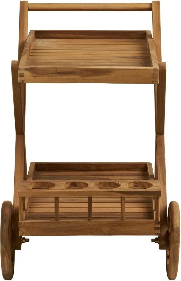 Servírovací stolík na kolieskach z masívneho dreva 50x86 cm Pasaku – House Nordic