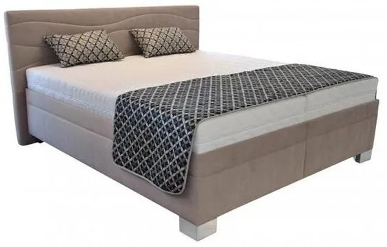 Čalúnená posteľ Windsor 200x200, béžová, vrátane matraca
