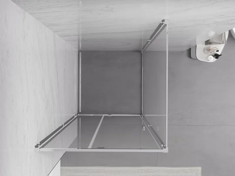 Mexen Exo, sprchovací kút s krídlovými dverami 95 x 95 cm, 6mm číre sklo, chrómový profil, 819-095-095-01-00