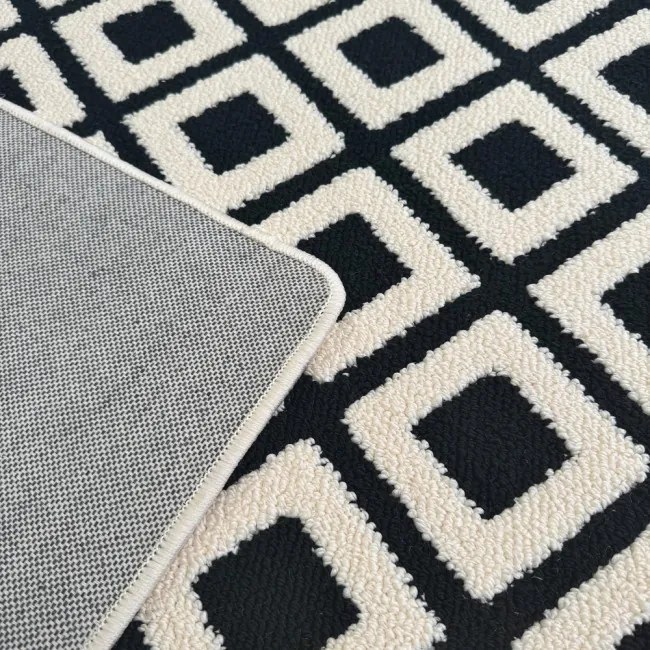 Koberec POLO čierny / biely