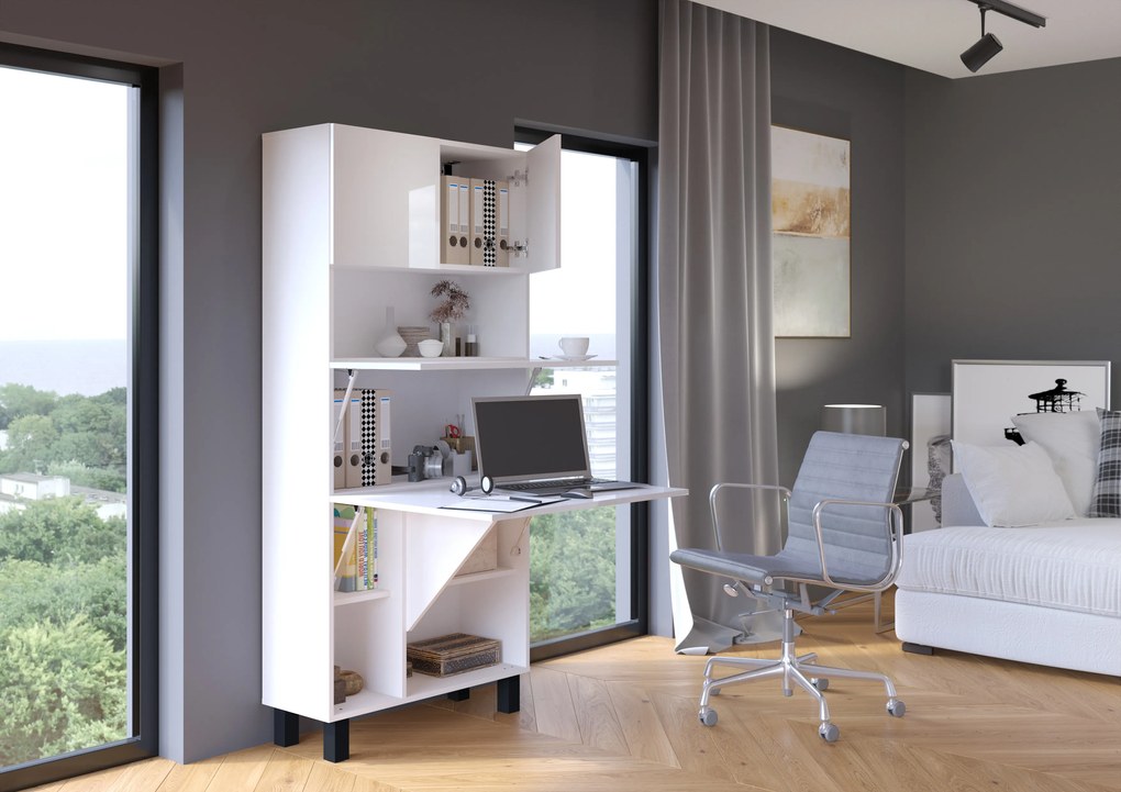 PC stolík Home (biela lesklá). Akcia -22%. Vlastná spoľahlivá doprava až k Vám domov. 1124933