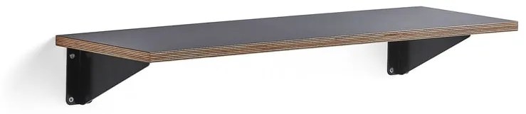 Nástenná polica k stolom NOVUS, čierna, čierna konzola