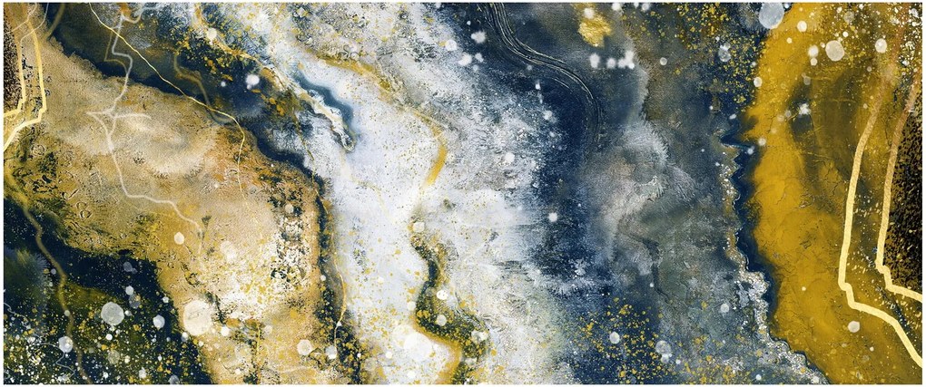 Obraz - Zlatá abstrakcia (120x50 cm)