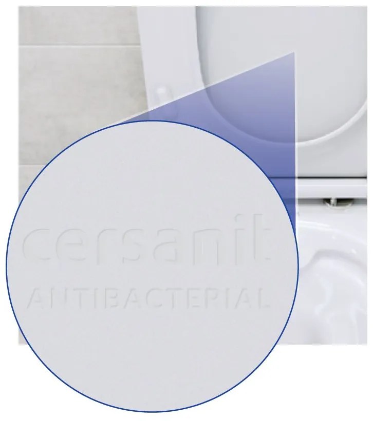 Cersanit Crea WC sedátko hranaté duroplast / antibakteriálne, biela, K98-0178