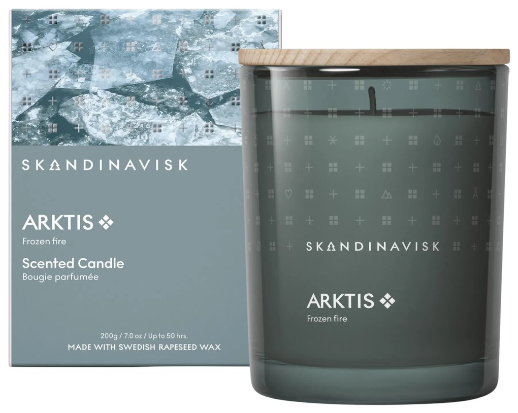 SKANDINAVISK Vonná sviečka ARKTIS (arktická krajina) 200 g – špeciálna edícia