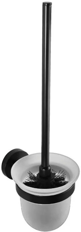 Sapho Sapho, X-ROUND BLACK WC kefa závesna, mliečne sklo, čierny mat, XR303B