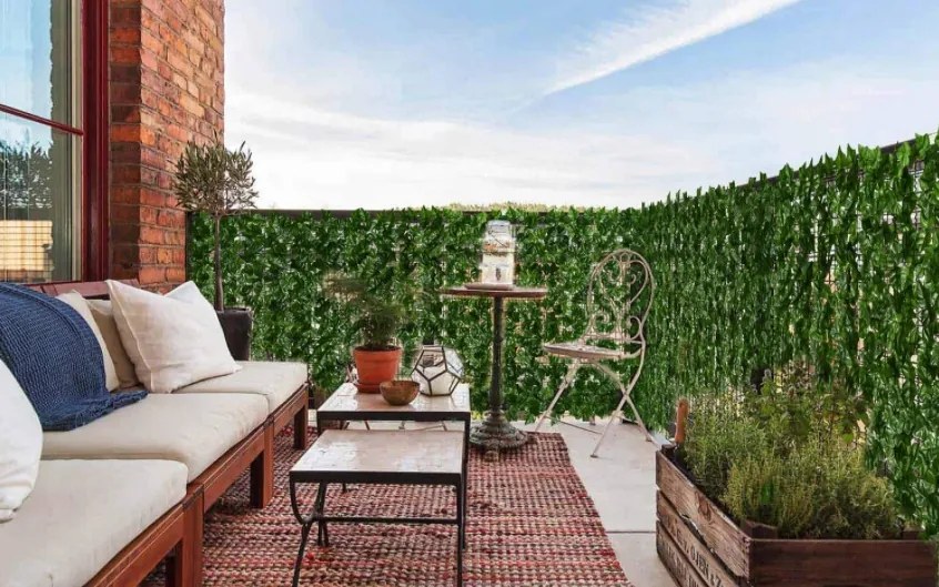 Živý plot na balkón - 300 x 50 cm - umelý