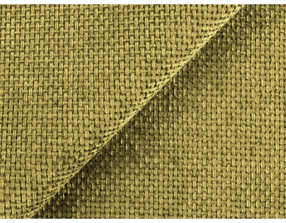 Žltá čalúnená dvojlôžková posteľ s úložným priestorom s roštom 180x200 cm Keoni – Makamii