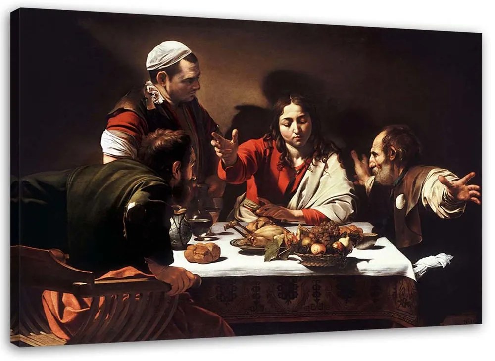 Gario Obraz na plátne Večera v Emmaus - Michelangelo Merisi da Caravaggio, reprodukcia Rozmery: 90 x 60 cm