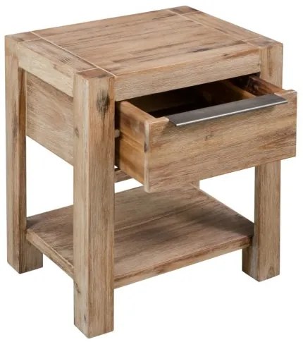 vidaXL Nočné stolíky so zásuvkami 2ks 40x30x48 cm masívne akáciové drevo-