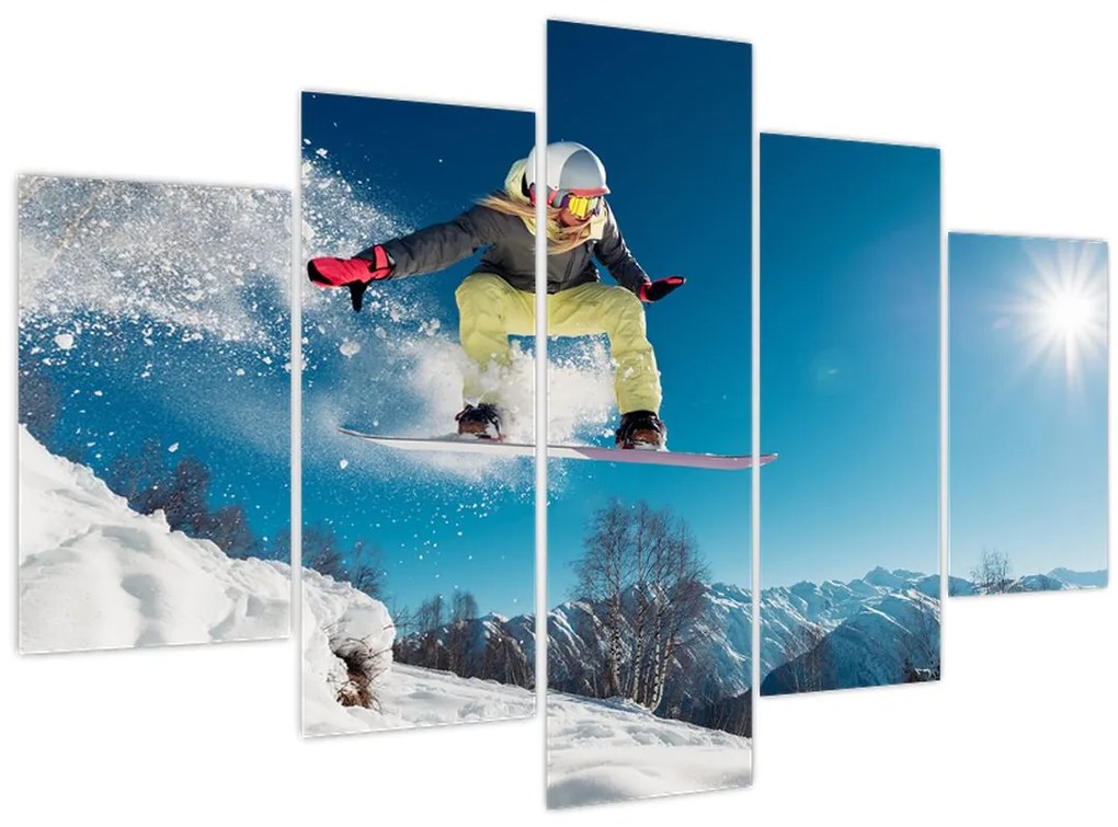 Obraz - Snowboardista (150x105 cm)