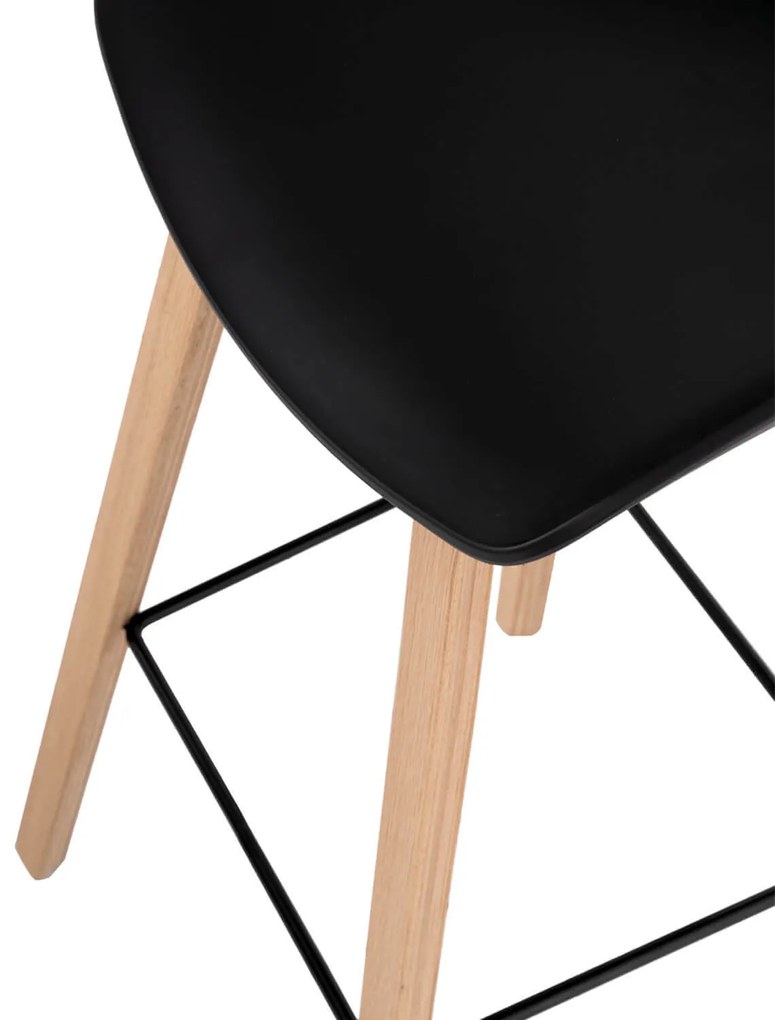 Barová stolička rieno 76 cm čierna MUZZA