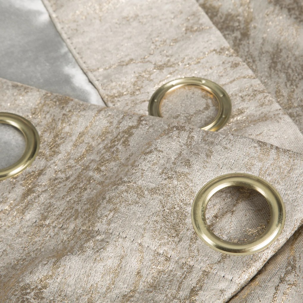 ZATEMŇOVACÍ ZÁVES NA KRÚŽKOCH ELISE 140X250 CM BÉŽOVÁ