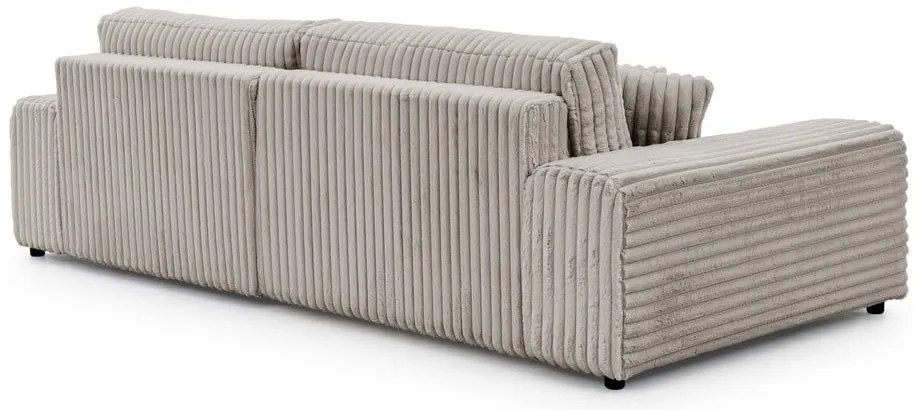 Svetlosivá menčestrová rozkladacia/s úložným priestorom rohová pohovka (pravý roh) Sarina – Ropez