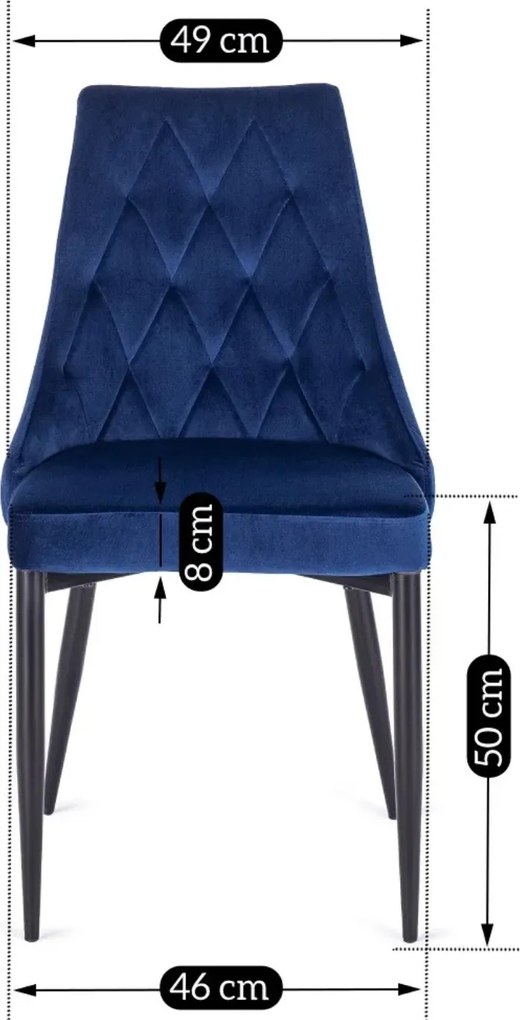 PROXIMA.store - Čalúnená jedálenská stolička CORK FARBA: modrá