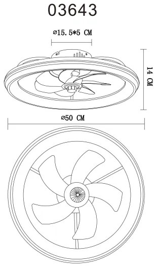 Globo 03643 - LED Stm. stropný ventilátor CELESTE LED/40W/230V 3000-6500K + DO