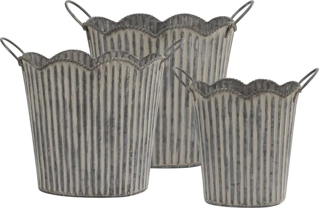 Dekoračný plechový antik kvetináč French Chic - 37*33*38 cm