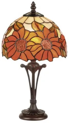 Lampa tiffany stolová SLNEČNICE 38*Ø20