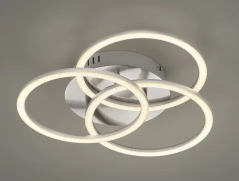 Stropné/nástenné LED osvetlenie Circle, matný nikel%