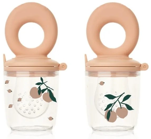 LIEWOOD Kŕmiaci cumlík Miranda Peach/Sea Shell – set 2 ks