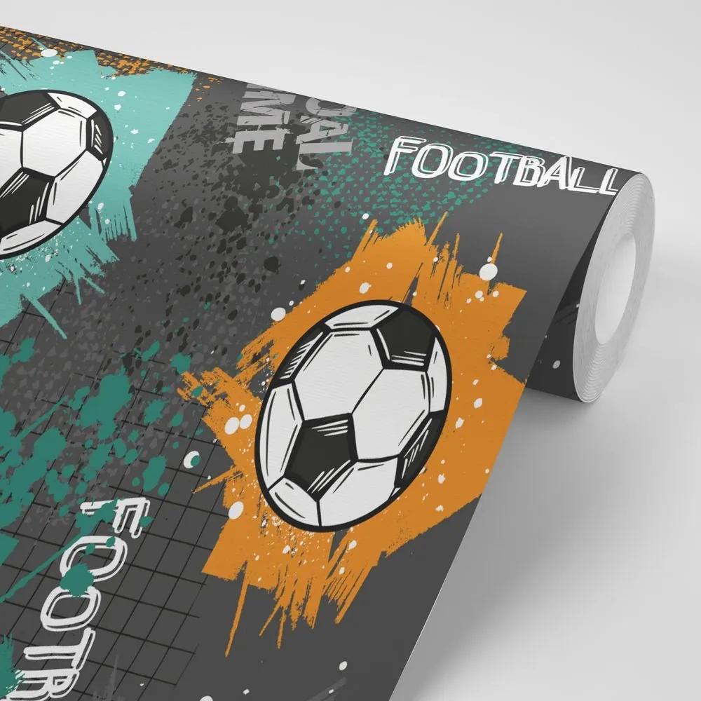 Samolepiaca tapeta futbalová lopta v modernom prevedení - 150x100