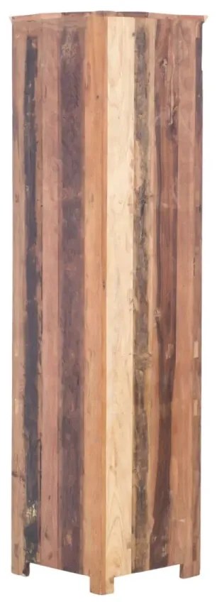 furniture-nabytek.cz - Masívny rohový vysoký šatník Sumana z recyklovaného dreva, lakovaný, hnedý – 65×30×185 cm