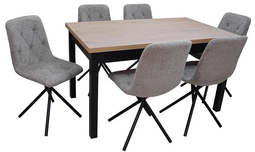 Jedálenská zostava1+6 Justi cremona/čierna