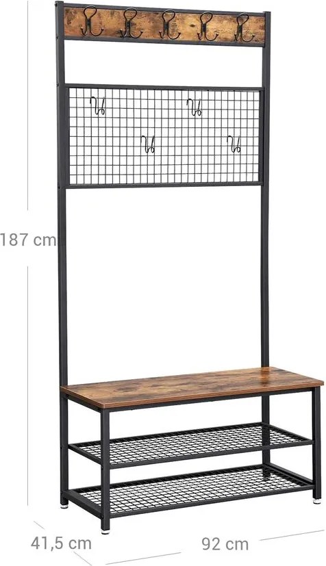 Vešiakový stojan s botníkom VASAGLE HSR46BX