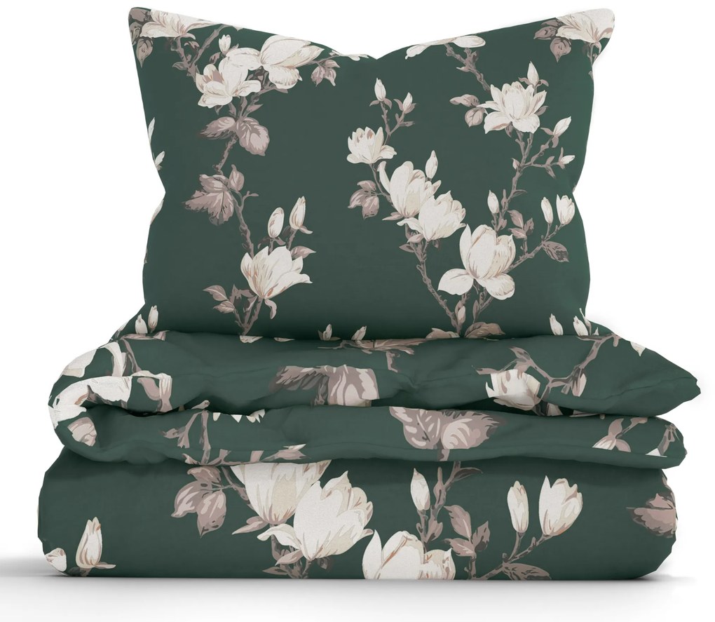 Bavlnené obliečky Renforcé - Johari tmavo zelené