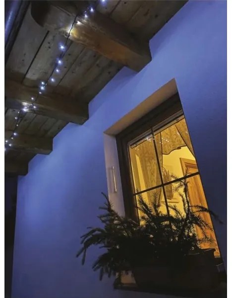 LED Vianočná vonkajšia reťaz 120xLED/17m IP44 studená biela