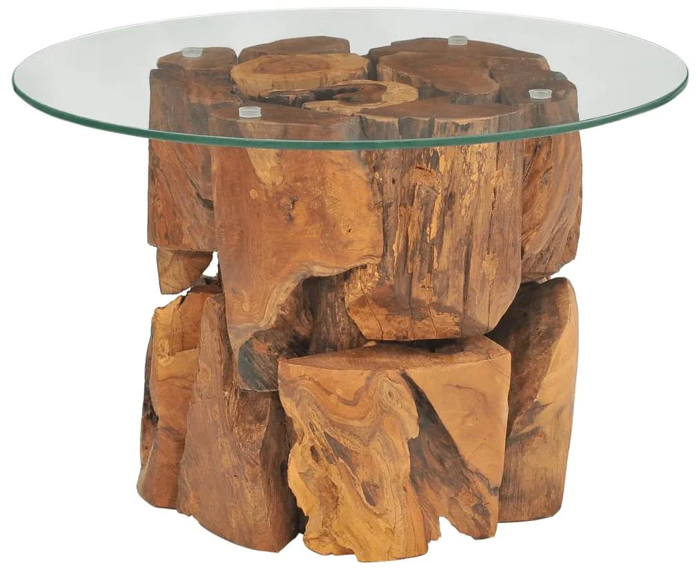 Konferenčný stolík, tíkový masív, naplavené drevo 60 cm