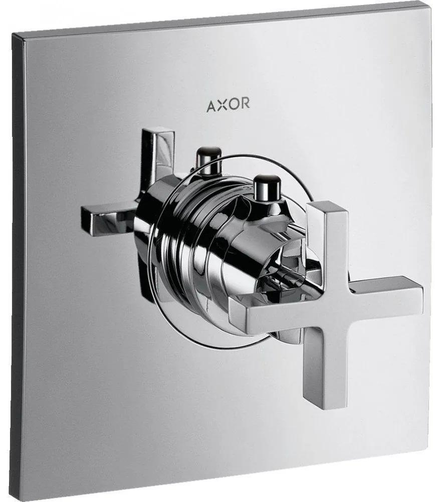 AXOR Citterio termostat HighFlow s podomietkovou inštaláciou, s rukoväťou v tvare kríža, chróm, 39716000