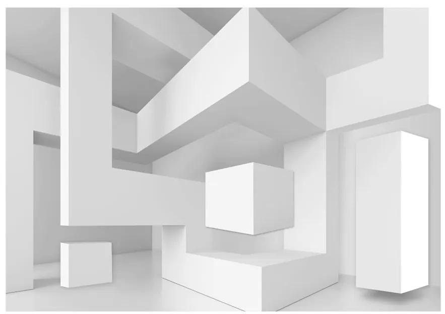 Artgeist Fototapeta - White geometry Veľkosť: 150x105, Verzia: Standard