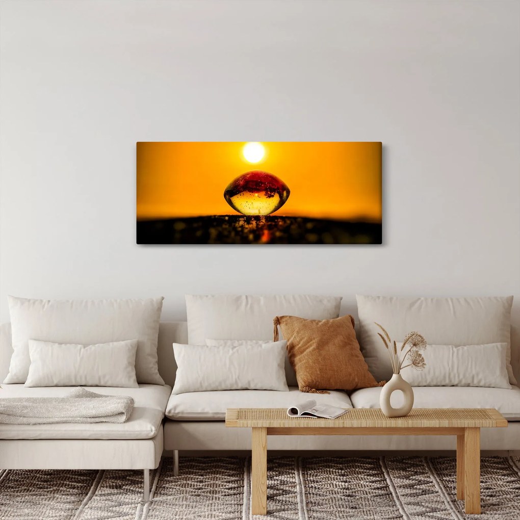 Obraz sklenené kvapky (120x50 cm)