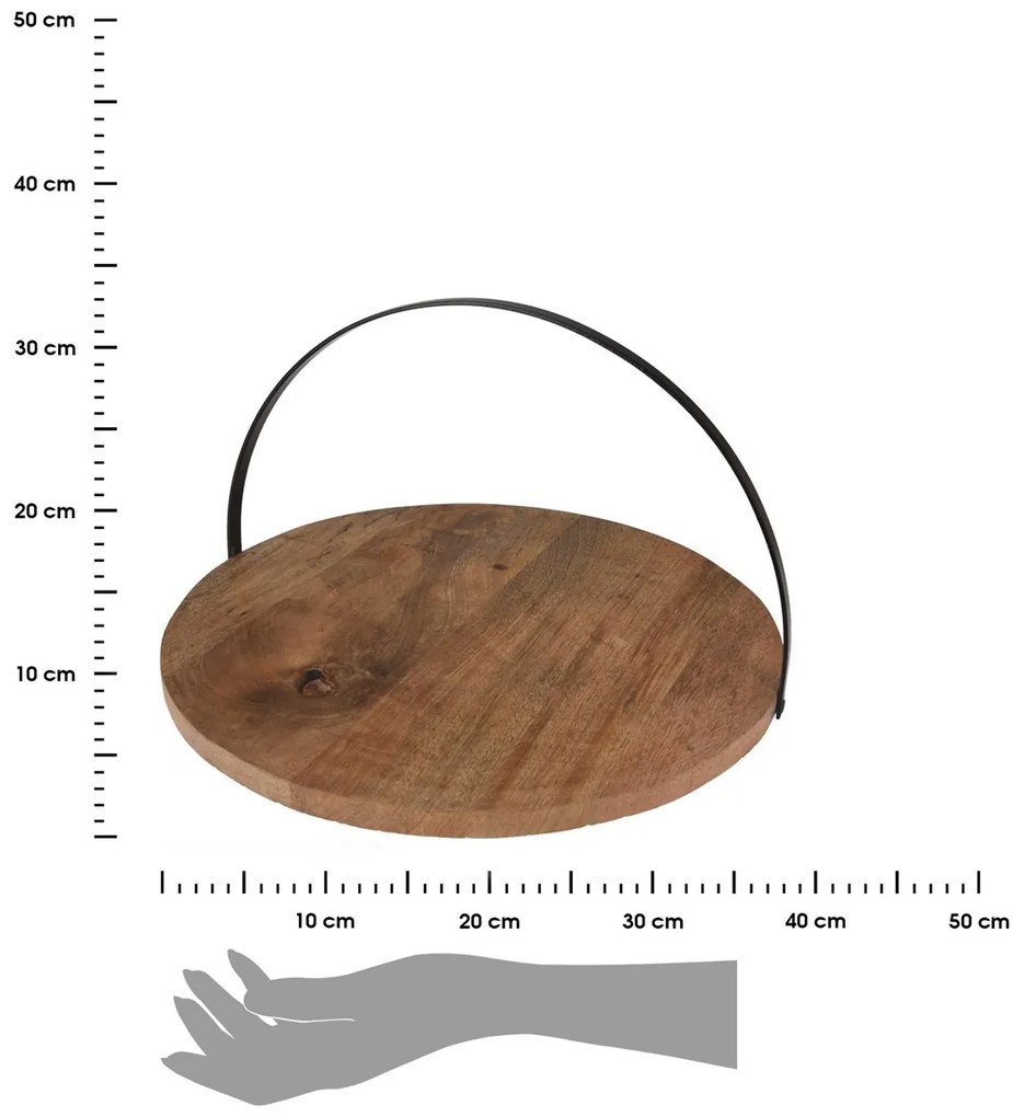 Drevený servírovací podnos Simple, (fi) 38 cm