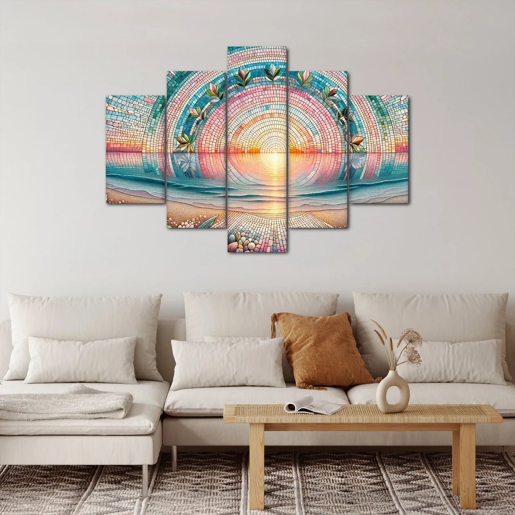 Obraz – Mozaika zapadajúceho slnka (150x105 cm)