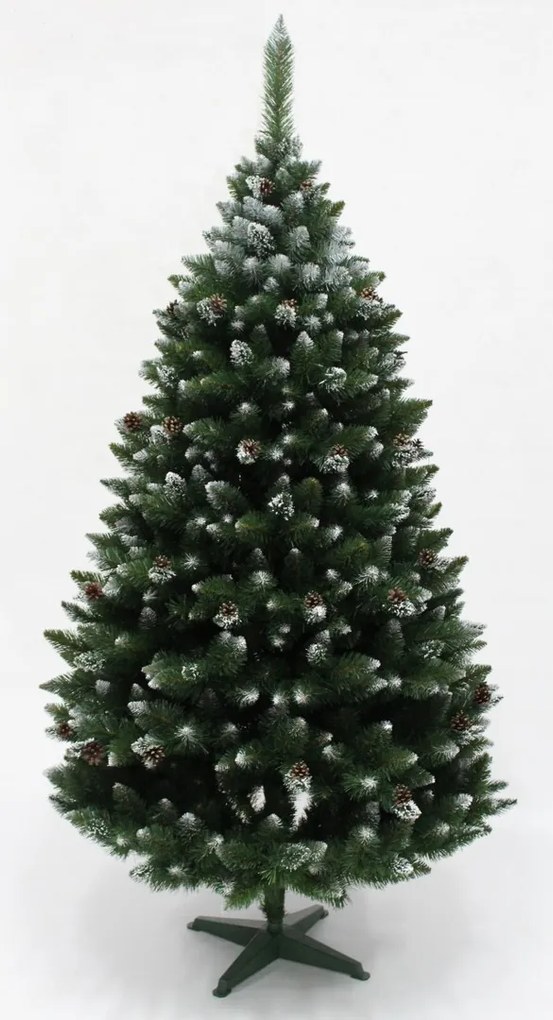 Vianočný stromček Borovica diamantová so striebornými trblietkami 220 cm