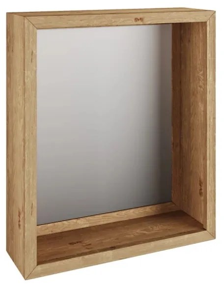 furniture-nabytek.cz - Masívne kúpeľňové zrkadlo Sydney z divokého duba, olejované, hnedé – 56×18×65 cm