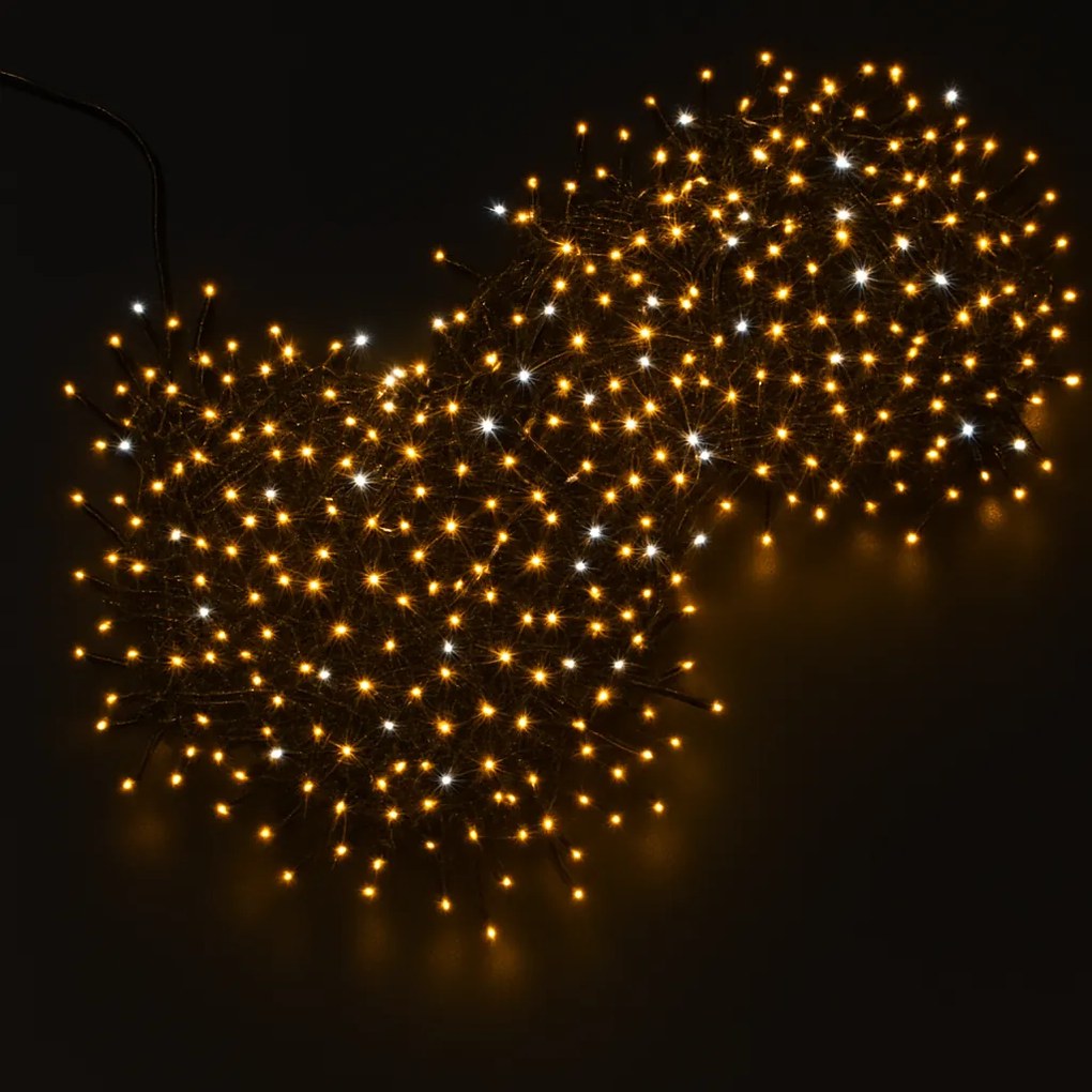 Vianočné svetielka vonkajšie FLASH teplá biela 1000 LED