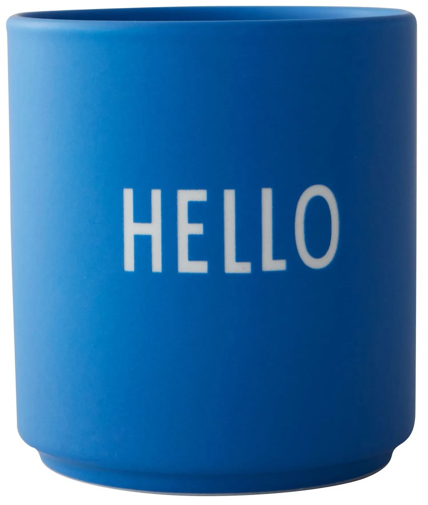 DESIGN LETTERS Porcelánový hrnček Cobalt Blue Hello 300 ml