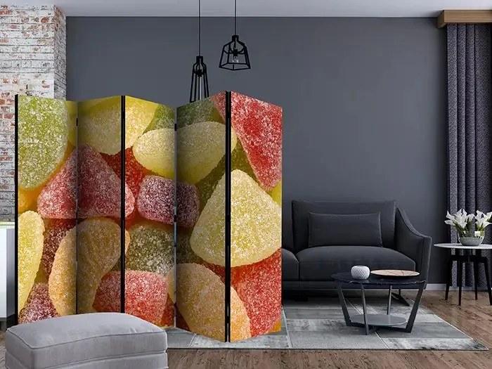 Paraván - Tasty fruit jellies II [Room Dividers] Veľkosť: 225x172, Verzia: Obojstranný