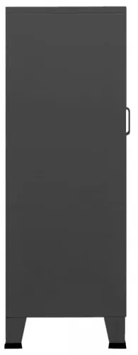 vidaXL Industriálna skladovacia skrinka antracitová 70x40x115 cm kov-
