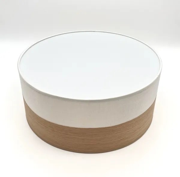 Stropné svietidlo SIRJA WOOD 1xE27/15W/230V pr. 35 cm biela/dub